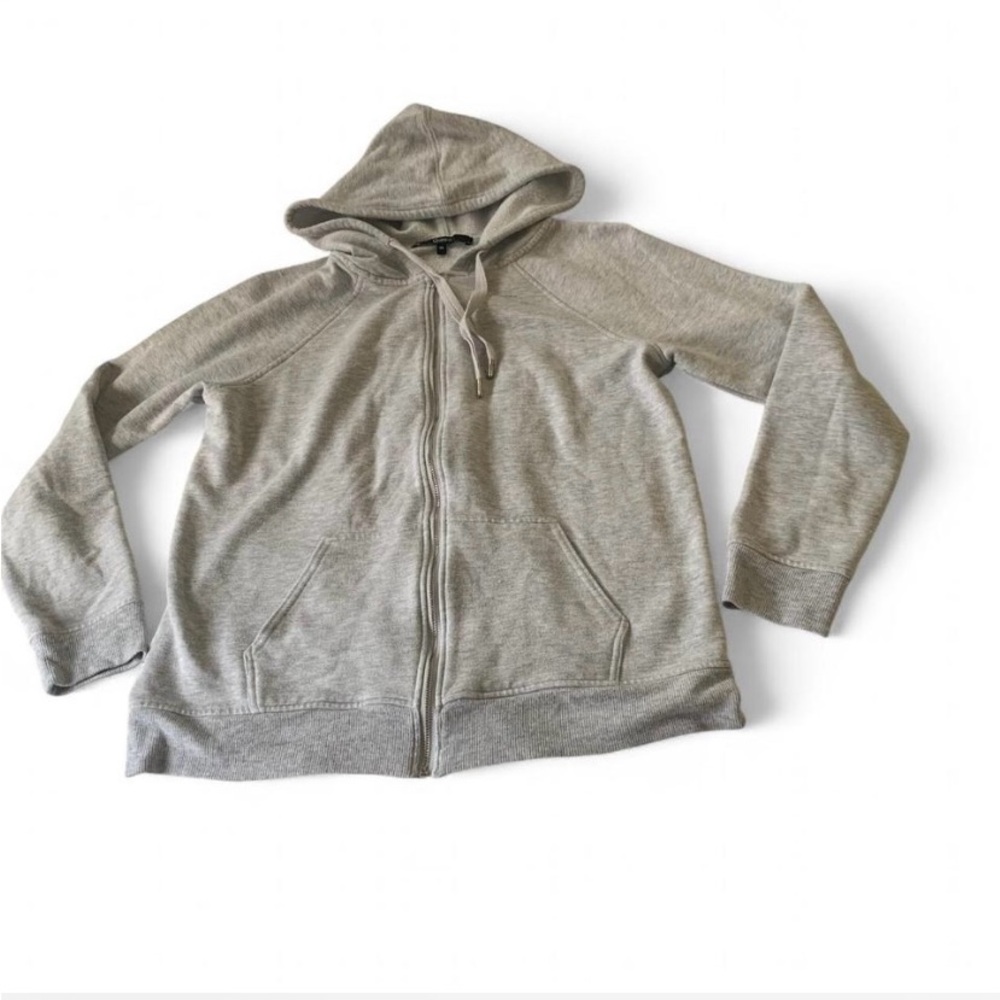 Quince Light Gray Zip-Up Hoodie